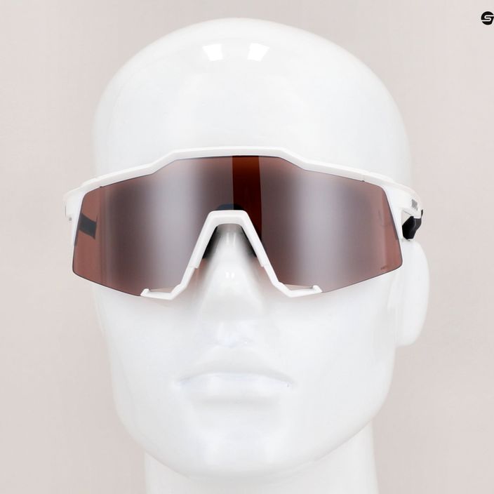 100% Speedcraft ochelari de ciclism cu oglindă alb mat/argintiu 60007-00006 12