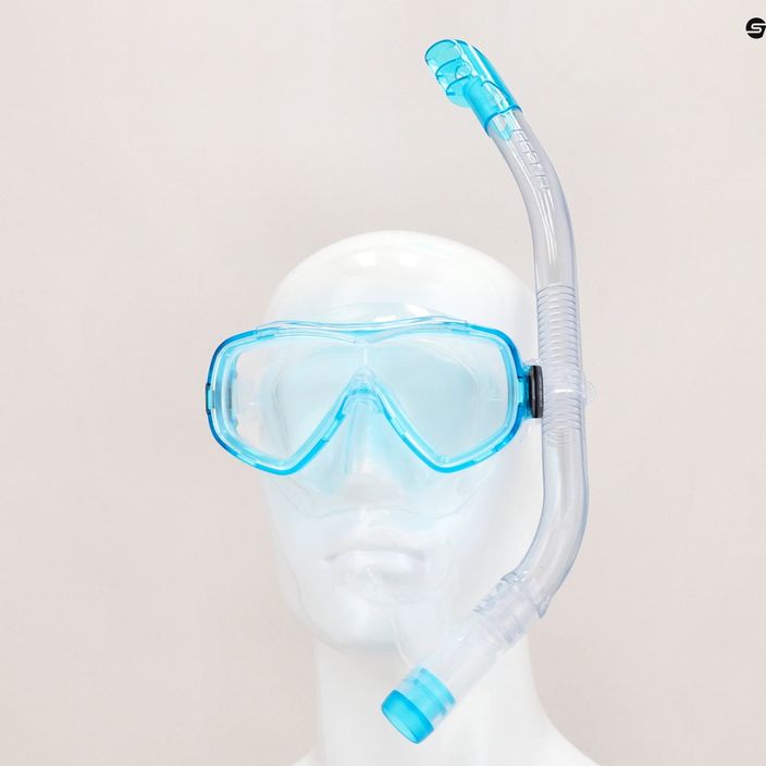 Cressi Ondina kit de snorkel pentru copii + mască Top + snorkel Clear Aquamarine DM1010133 13
