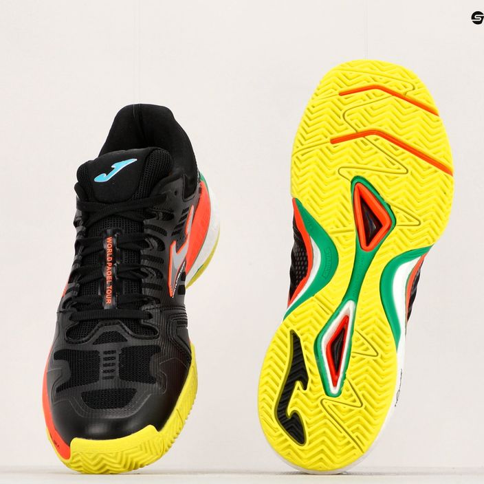Joma T.Slam 2201 pantofi de tenis pentru bărbați negru și portocaliu TSLAMW2201P 13