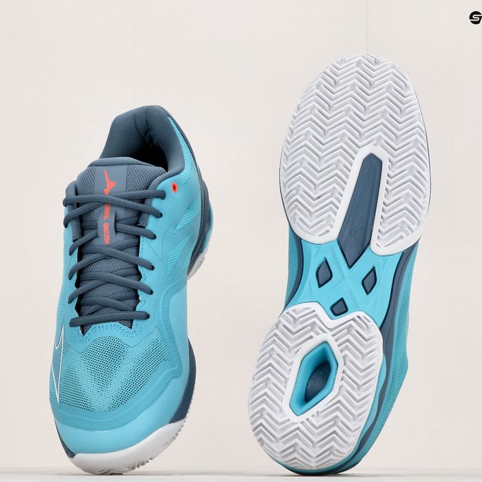 Pantofi de tenis pentru bărbați Mizuno Wave Exceed Light CC albastru 61GC222032 17