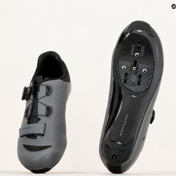 Pantofi de șosea Northwave Storm Carbon 2 gri pentru bărbați 80221013 15