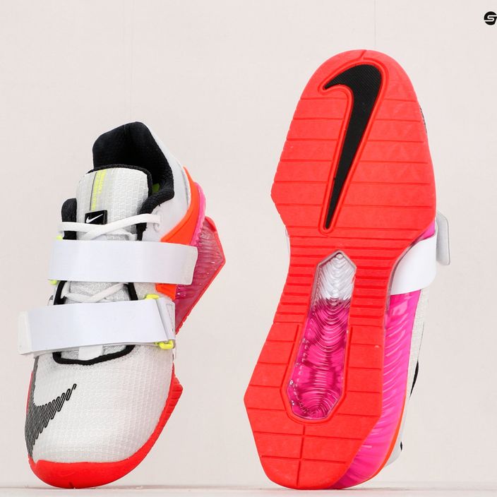 Nike Romaleos 4 Olympic Colorway haltere pantofi de haltere alb / negru / roșu aprins Crimson 11