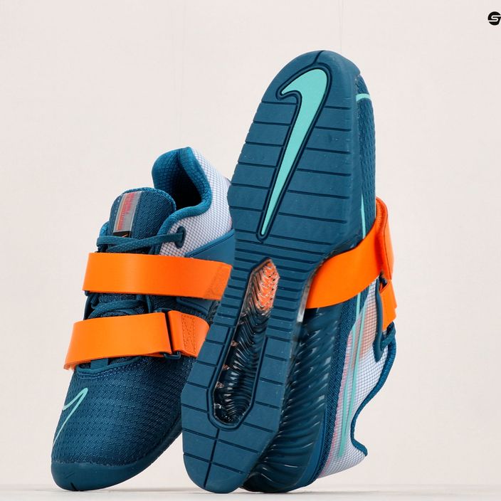 Nike Romaleos 4 albastru / portocaliu haltere pantofi de haltere 12
