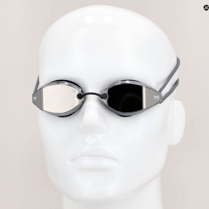 Ochelari de înot TYR Tracer-X Racing Mirrored negru-argintii LGTRXM_043 9