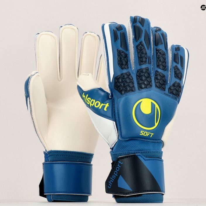 Mănuși de portar pentru copii uhlsport Hyperact Soft Flex Frame albastru și alb 101123801 7