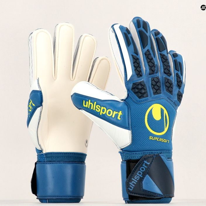Mănuși de portar pentru copii uhlsport Hyperact Supersoft albastru-alb 101123701 7