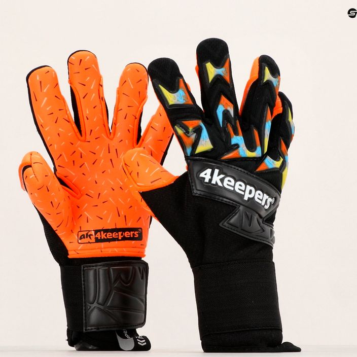 Mănuși de portar 4Keepers Equip Flame Nc negru-portocalii EQUIPFLNC 8
