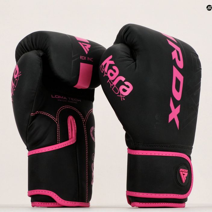 Mănuși de box RDX F6 negru-roze BGR-F6MP 15