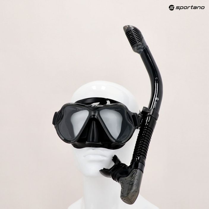 Set de snorkeling AQUASTIC Mască + Aripioare + Tub negru MSFA-01SC 22