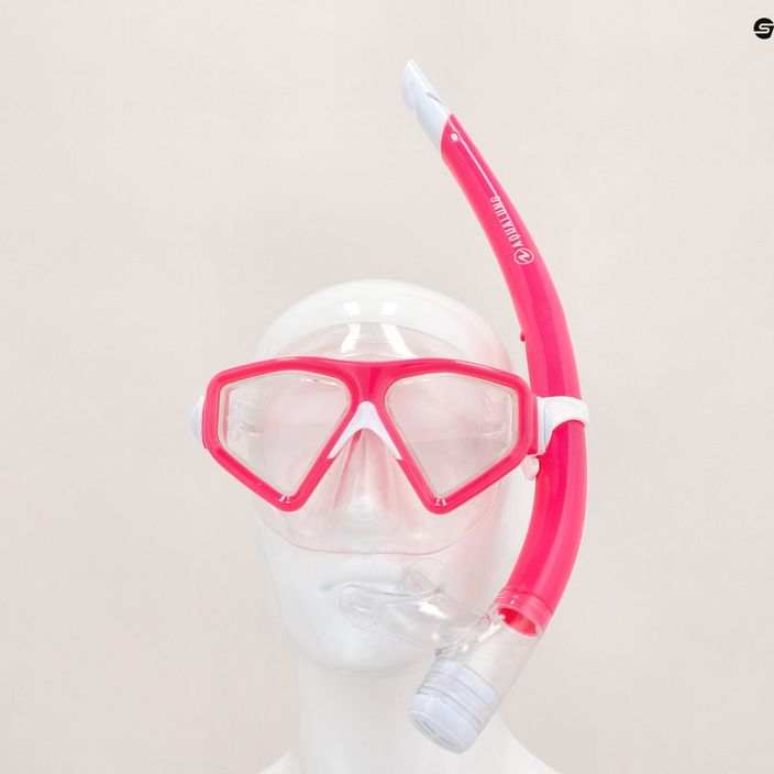 Aqualung Saturn Combo mască de snorkel + snorkel roz SC3980002 11