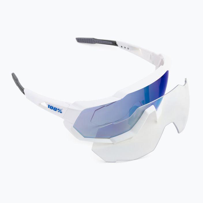 Ochelari de ciclism 100% Speedtrap Multilayer Multilayer Mirror Lens alb STO-61023-407-01 5