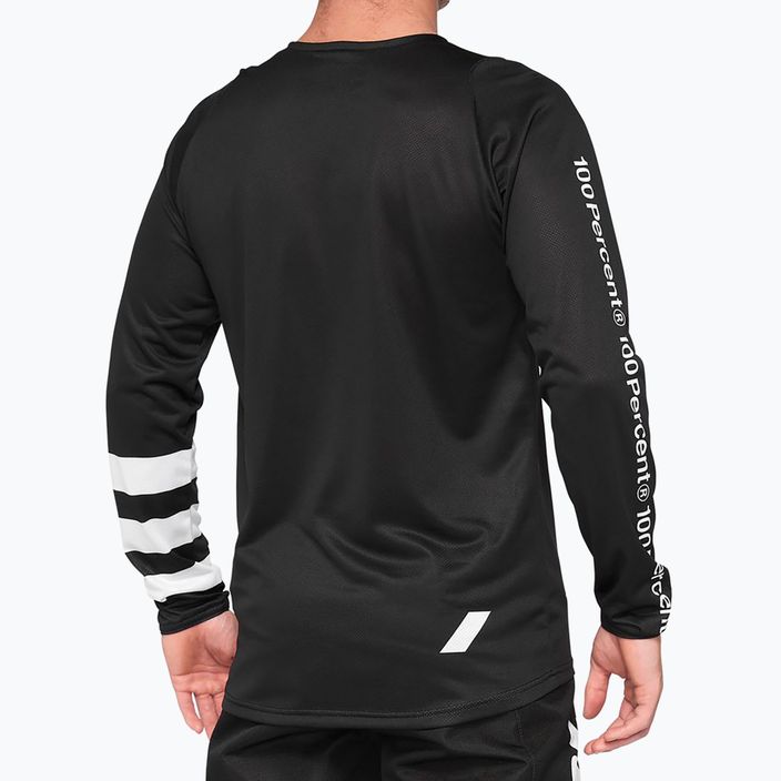 Tricou de ciclism pentru bărbați 100% R-Core LS negru STO-40005-00010 2