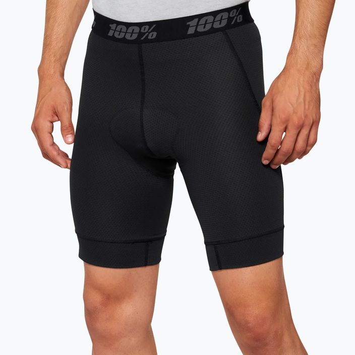 Pantaloni scurți de ciclism pentru bărbați 100% Ridecamp Shorts W/ Liner negru 40030-00002 2