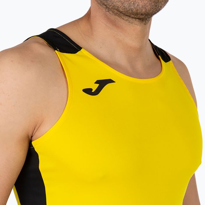 Top de alergat pentru bărbați Joma Record II yellow/black 5