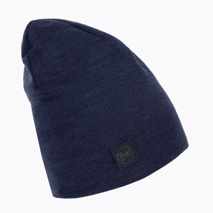 Căciulă de iarnă BUFF Heavyweight Merino Wool Hat Solid, bleumarin, 113028