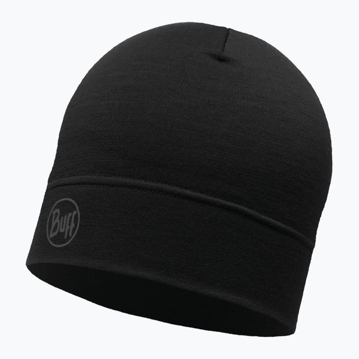 BUFF Pălărie ușoară din lână Merino Negru solid 113013.999.10.00 4