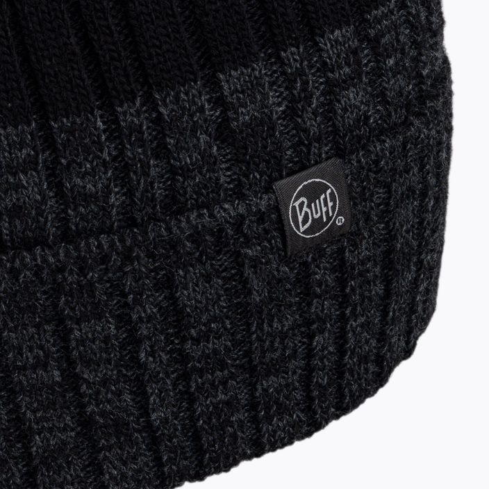 BUFF Pălărie de iarnă din tricot și fleece negru-gri 120850.999.10.00 3