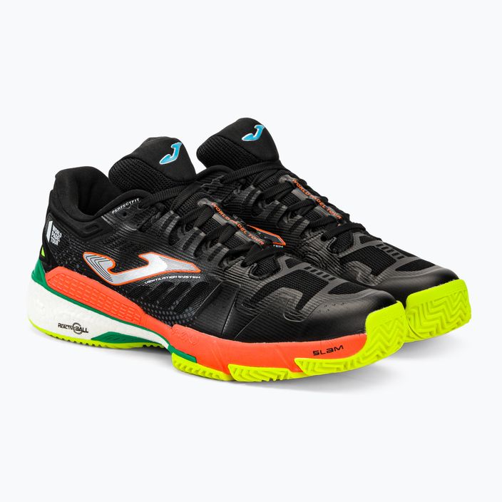 Joma T.Slam 2201 pantofi de tenis pentru bărbați negru și portocaliu TSLAMW2201P 4