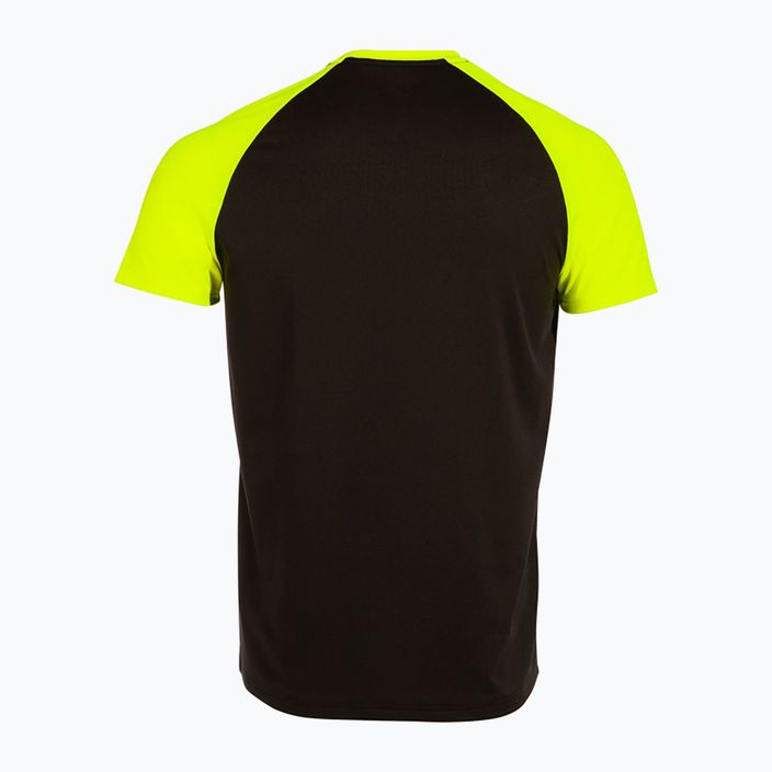 Tricou de alergat pentru bărbați Joma Elite X black/fluor yellow 2