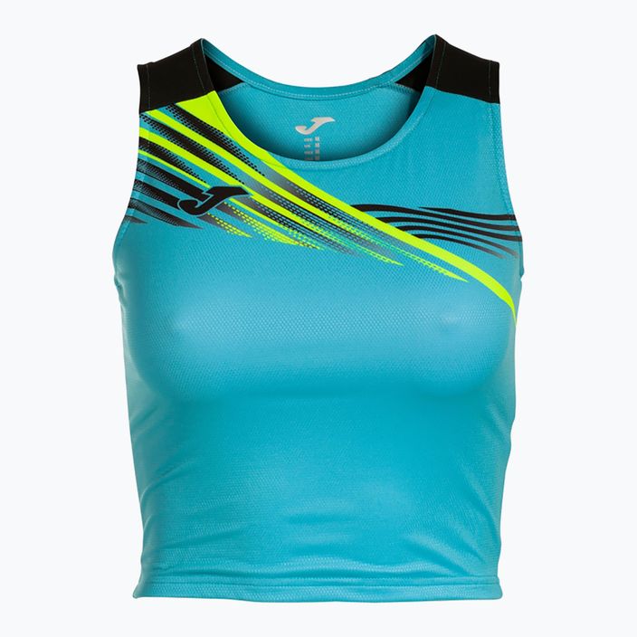 Top de alergat pentru femei Joma Elite X fluor turquoise/black 6