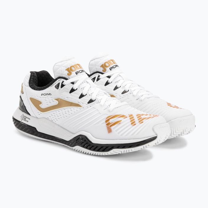 Pantofi de tenis pentru bărbați Joma Point alb/aur 4