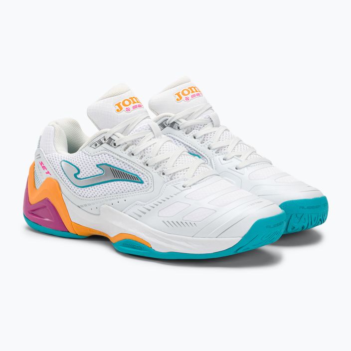 Pantofi de tenis pentru femei Joma Set Lady AC alb/portocaliu 4