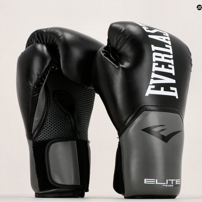 Mănuși de box pentru bărbați EVERLAST Pro Style Elite 5, negru, EV2500 BLK/GRY-10 oz. 7