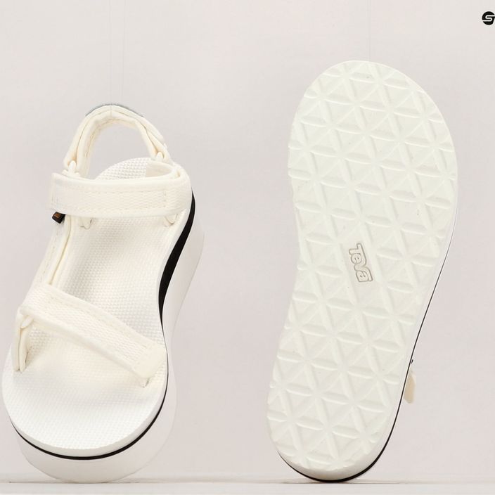 Sandale de drumeție pentru femei Teva Flatform Universal Mesh Print alb strălucitor 11