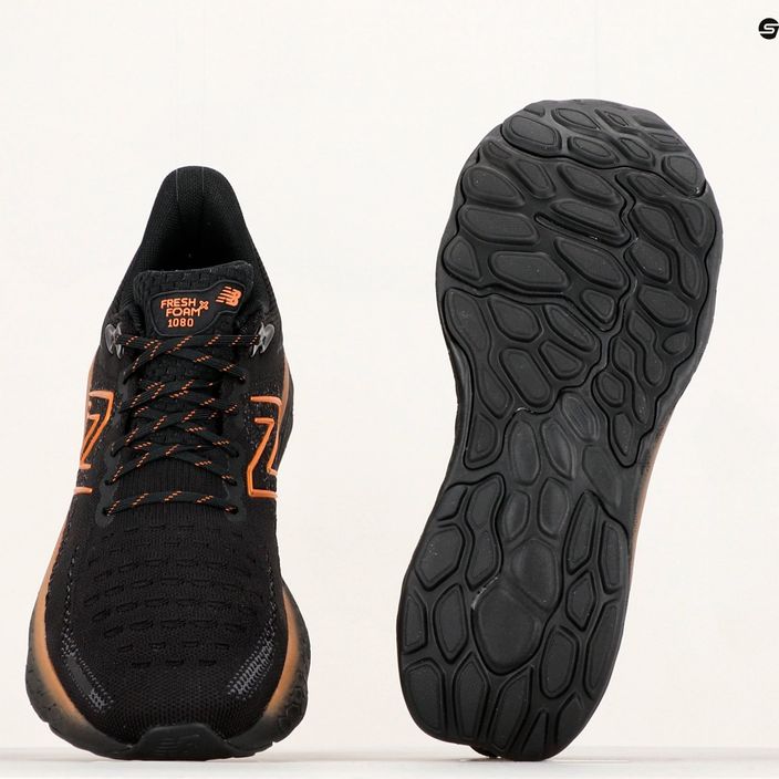 Bărbați New Balance 1080V12 negru / portocaliu pantofi de alergare 11