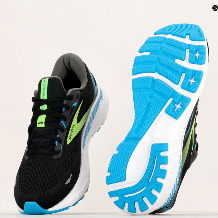 Brooks Adrenaline GTS 23 negru / Hawaiian ocean / verde pantofi de alergare pentru bărbați 25