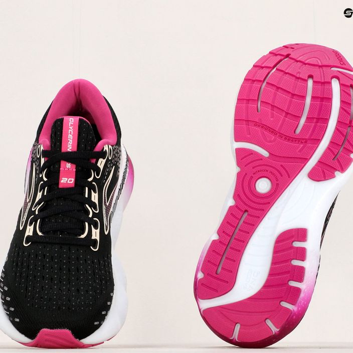 Pantofi de alergare pentru femei Brooks Glycerin GTS 20 negru/fucsia/linen 13