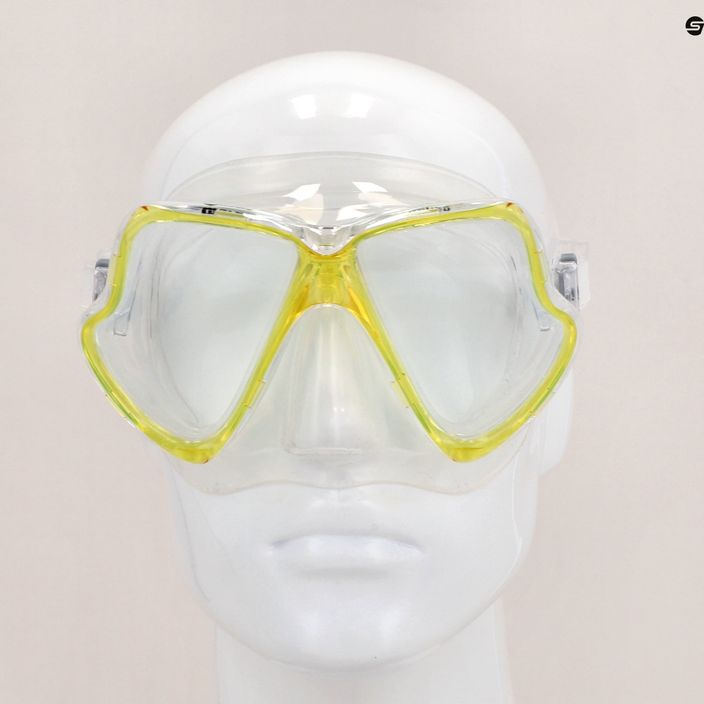 Mască de snorkeling Mares Wahoo galben transparent 411238 8