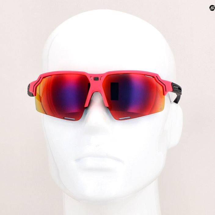Rudy Project Deltabeat ochelari de soare roz fluo / negru mat / roșu multilaser SP7438900001 13