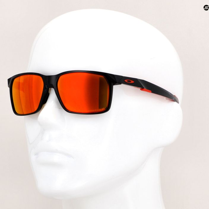 Ochelari de soare polarizați Oakley Portal X negru lucios/prizm rubin polarizat 14