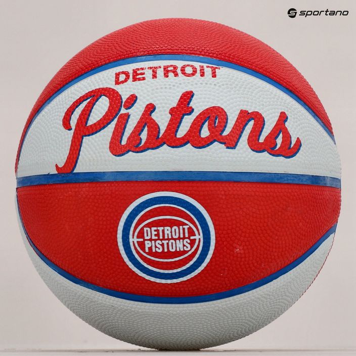 Wilson NBA Team Retro Mini Detroit Pistons Baschet roșu WTB3200XBDET 5