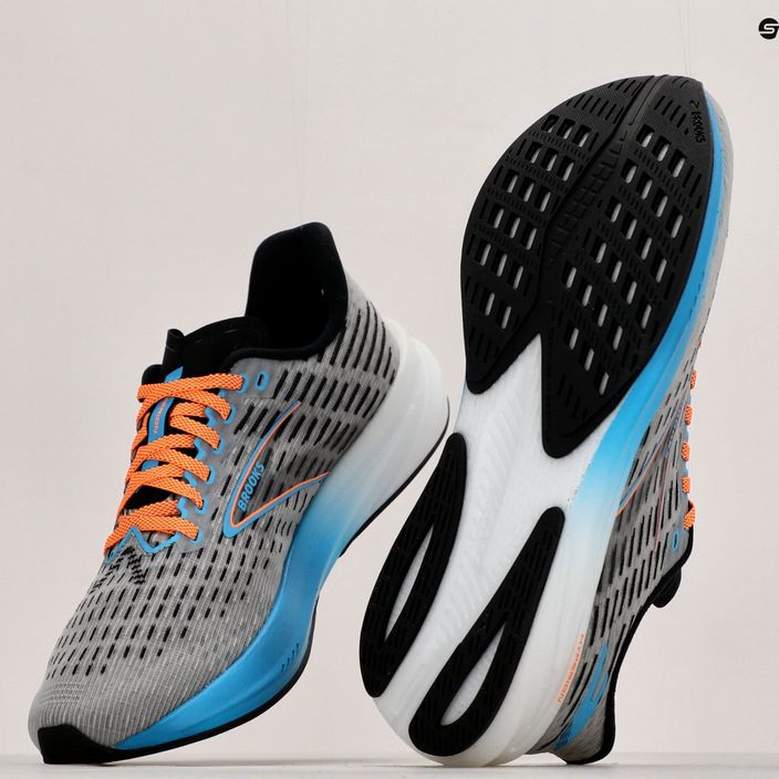 Brooks Hyperion pantofi de alergare pentru bărbați gri/albastru atomic/scarlet 19