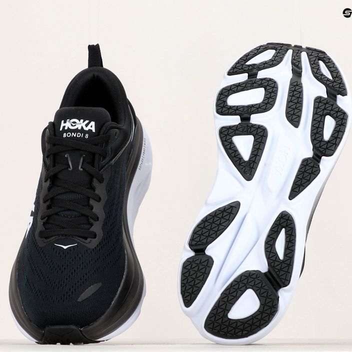 Pantofi de alergare pentru bărbați HOKA Bondi 8 alb/negru 20