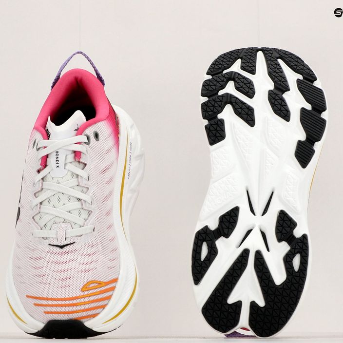 Pantofi de alergare pentru femei HOKA Bondi X blanc de blanc/pink yarrow roz 14