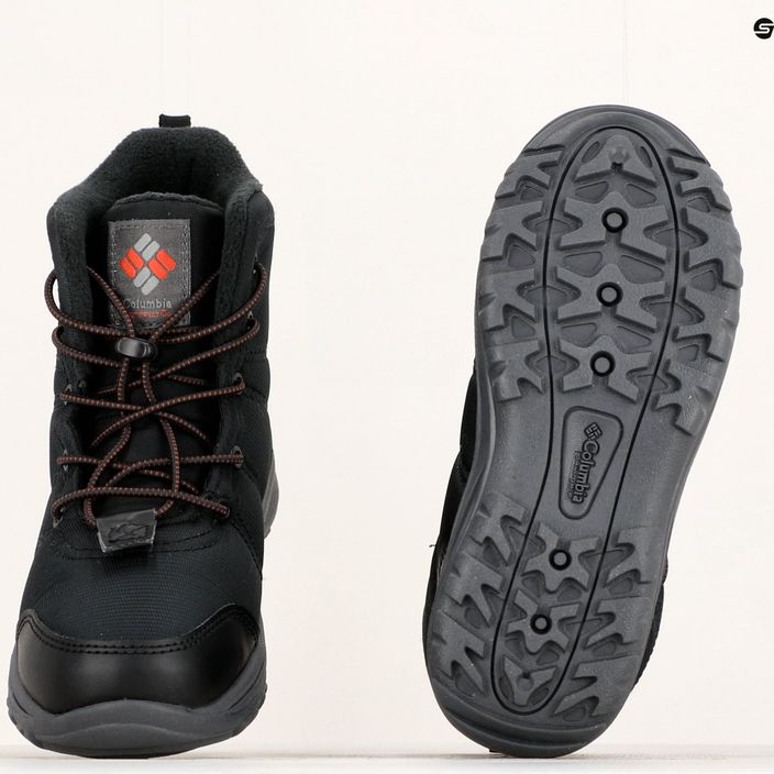 Columbia FAIRBANKS Omni-Heat cizme de drumeție pentru tineret negru/roșu de picătură 22