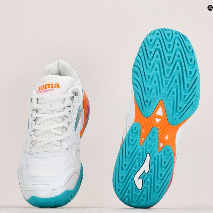 Pantofi de tenis pentru femei Joma Set Lady AC alb/portocaliu 14