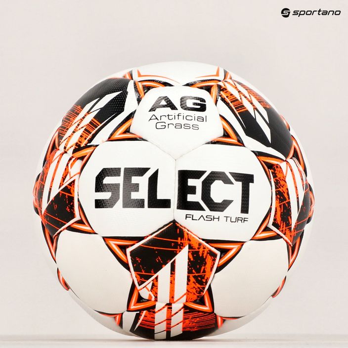 SELECT Flash Turf fotbal v23 alb / portocaliu 110047 fotbal v23 alb / portocaliu mărimea 4 5