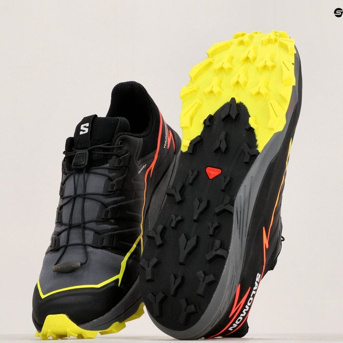 Pantofi de alergare Salomon Thundercross pentru bărbați negru/nuanță liniștită/coral aprins 16