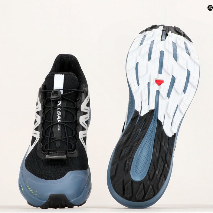 Bărbați Salomon Pulsar Trail pantofi de alergare negru/albastru China/gheață arctică 22