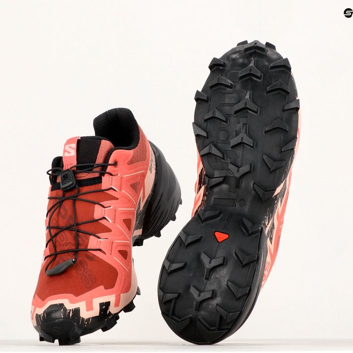 Salomon Speedcross 6 pantofi de alergare pentru femei piele de vacă / negru / trandafir englezesc 14