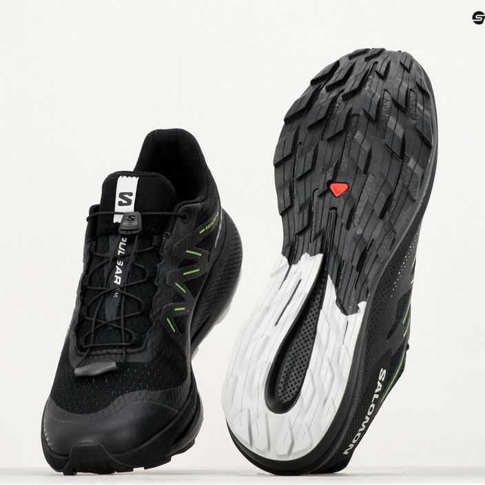 Bărbați Salomon Pulsar Trail pantofi de alergare negru/negru/verde gecko 20
