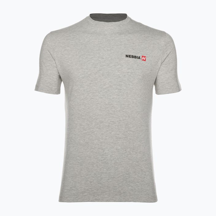 Tricou de antrenament pentru bărbați NEBBIA Minimalist Logo gri deschis 4