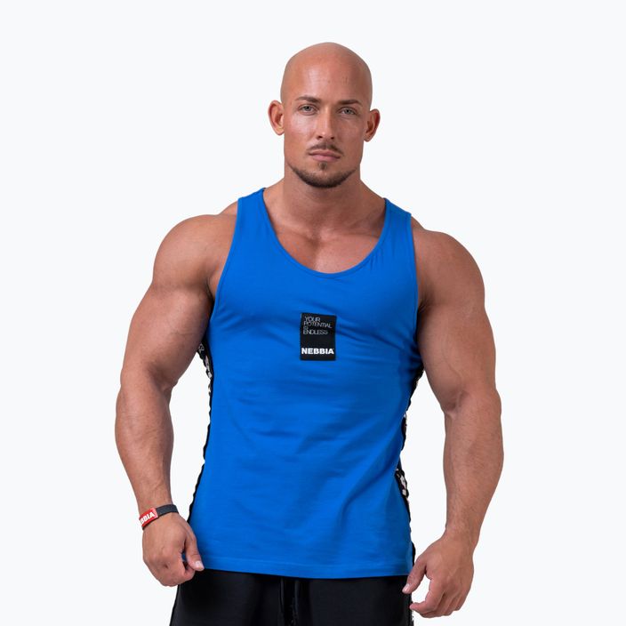 Tricoul de antrenament pentru bărbați NEBBIA Your Potential Is Endless albastru