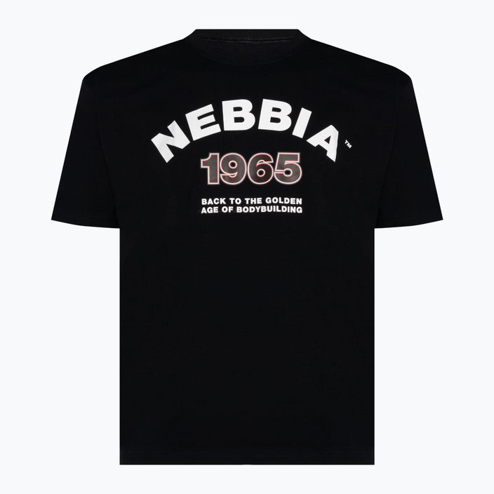 Tricou de antrenament pentru bărbați NEBBIA Golden Era negru 1920130
