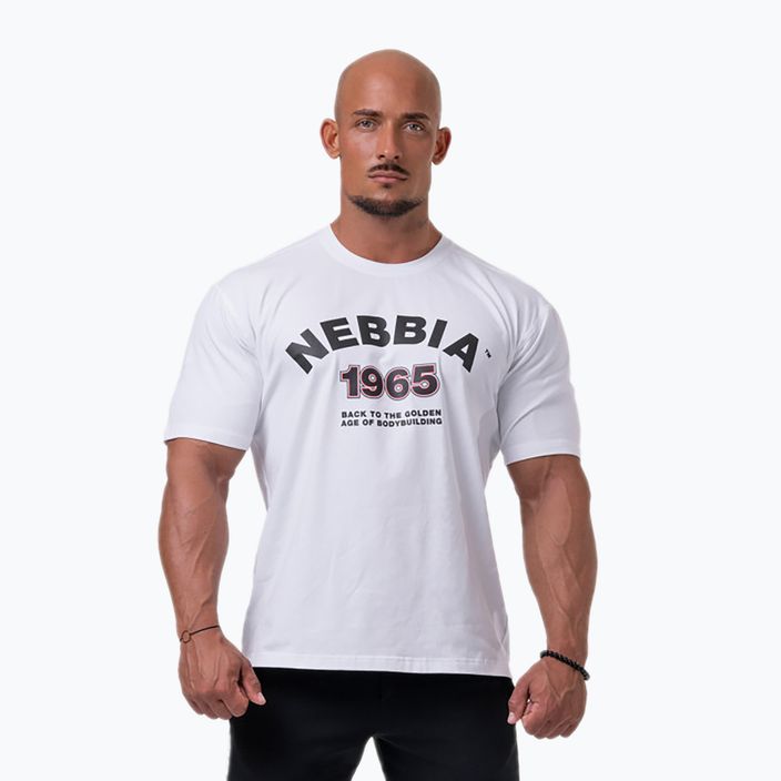 Tricou de antrenament pentru bărbați NEBBIA Golden Era alb 1920430
