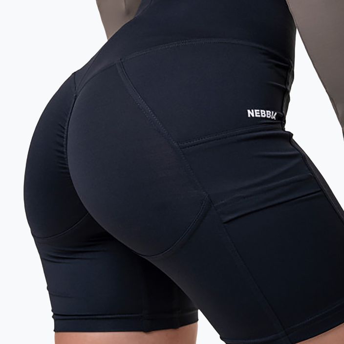 Pantaloni scurți de antrenament pentru femei NEBBIA Biker Fit & Smart negri 5750110 3
